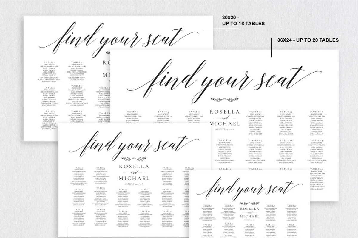 Wedding seating chart SHR168, an Invitation Template by Shafura_Wedding (Photo 2 of 5)