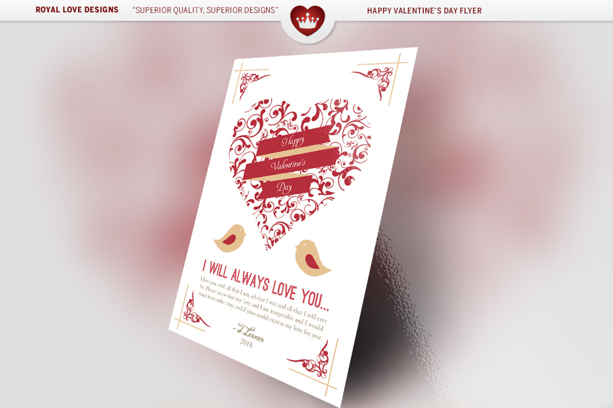 Happy Valentine's Day Flyer Template, a Flyer Template by Royallove (Photo 1 of 4)