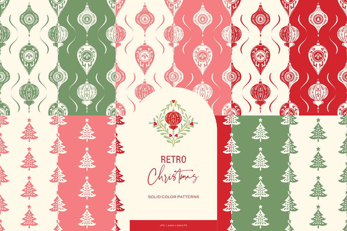 Retro Christmas Patterns & Clip Art, a Pattern Graphic by Eclectic Anthology (Photo 15 of 17)