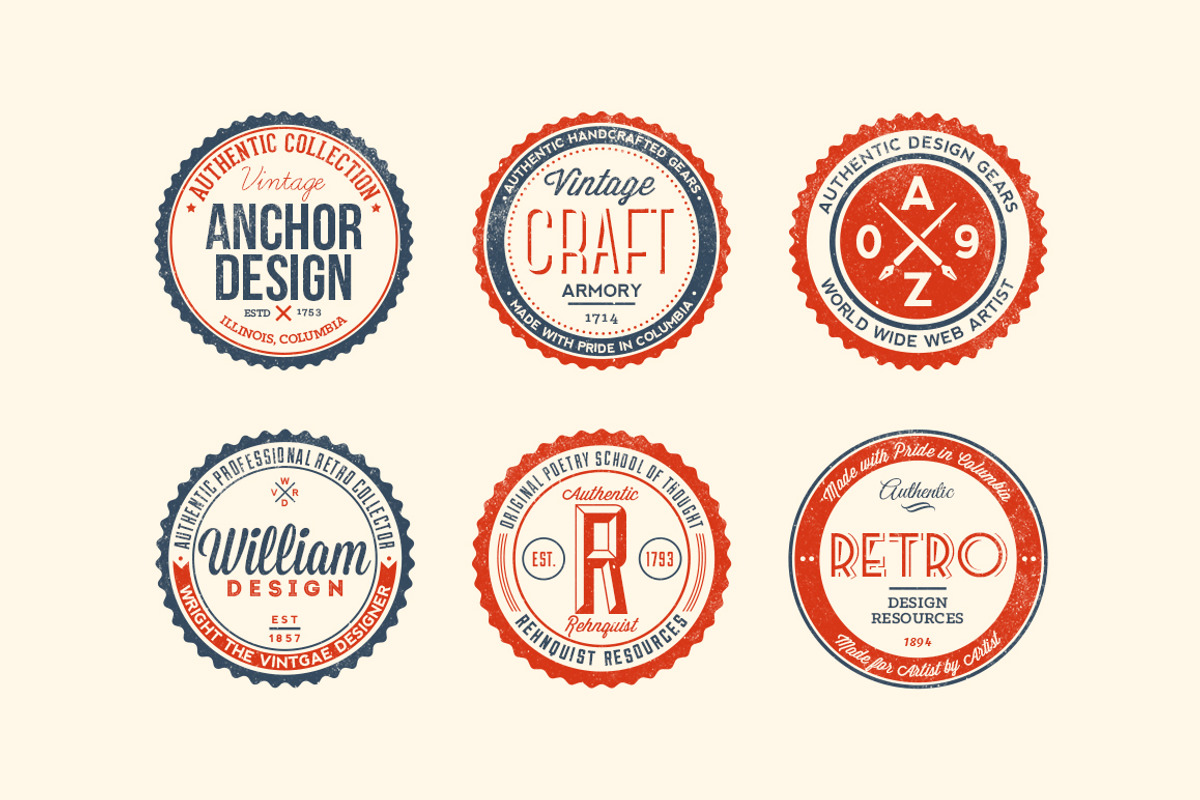 11 Trendy Vintage Badges Volume 1, a Branding & Logo Template by Yusof Mining (Photo 2 of 5)