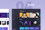 Apple OS Future UI Kit - Music, a Product Mockup by Orizon Design (Thumbnail 8 of 11)