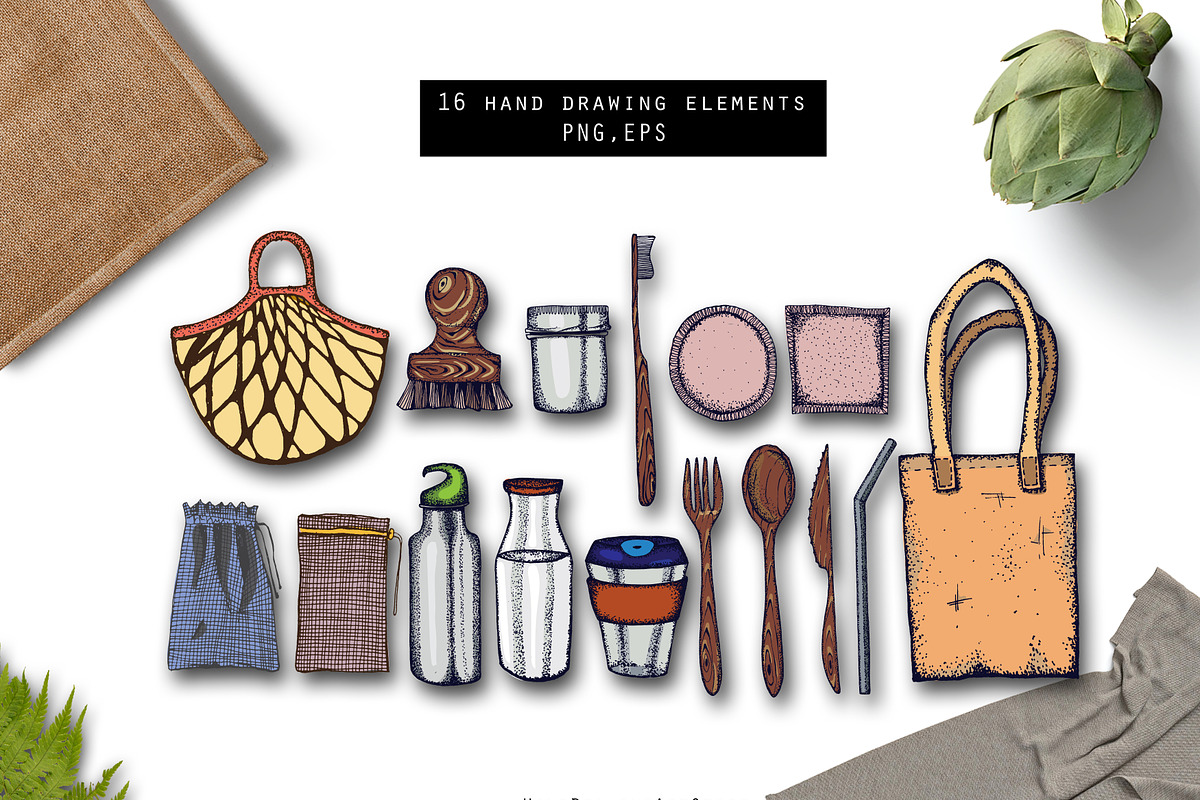 Zero Waste Collection, an Illustration by Hand drawn Boutique (Photo 3 of 7)