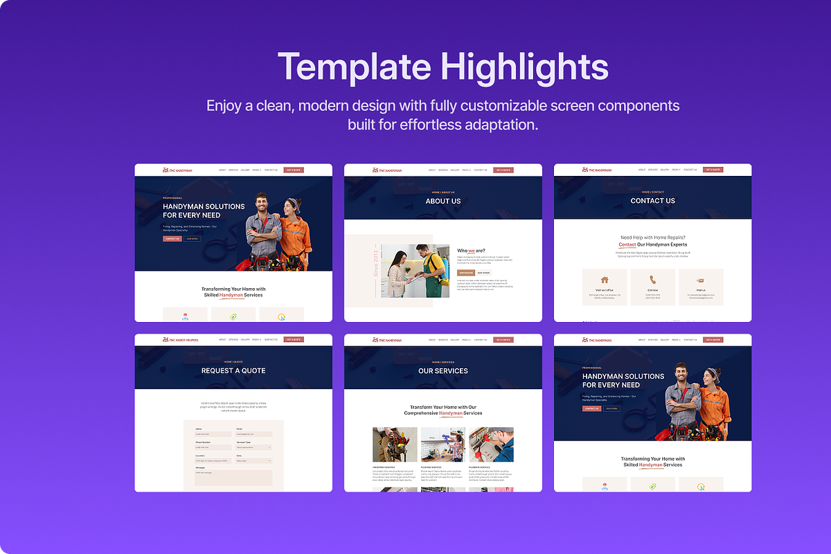 TNC Handyman -Home Services Figma UI, an UI Kit Template by TNCFlow (Photo 2 of 5)
