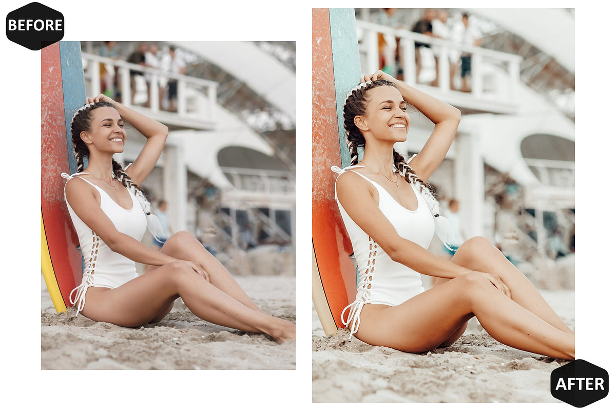 12 Seaside Tans Photoshop Actions, an Action Add-On by Hue Palettte Studio (Photo 9 of 10)