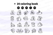 Cat Gift Box Clipart Set, an Animal Illustration by Palau (Thumbnail 9 of 10)
