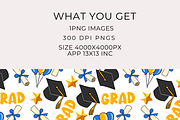 Graduation Seamless PNG, an Illustration by Anca Digital Vibe (Thumbnail 2 of 2)