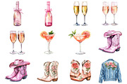 Cowgirl Bachelorette Clipart, a Seasonal Illustration by CitraGraphics (Thumbnail 2 of 7)
