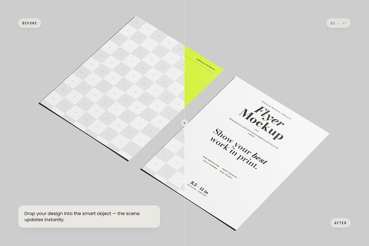 US Letter Flyer Mockup, an Advertising Mockup by Toasin Studio (Photo 2 of 7)