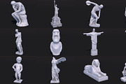 12 Famous Sculptures World Landmark, an Architecture 3D Model by multimedia4ds (Thumbnail 1 of 25)