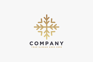 Luxury snowflake logo icon, a Branding & Logo Template by DOMHOUZE