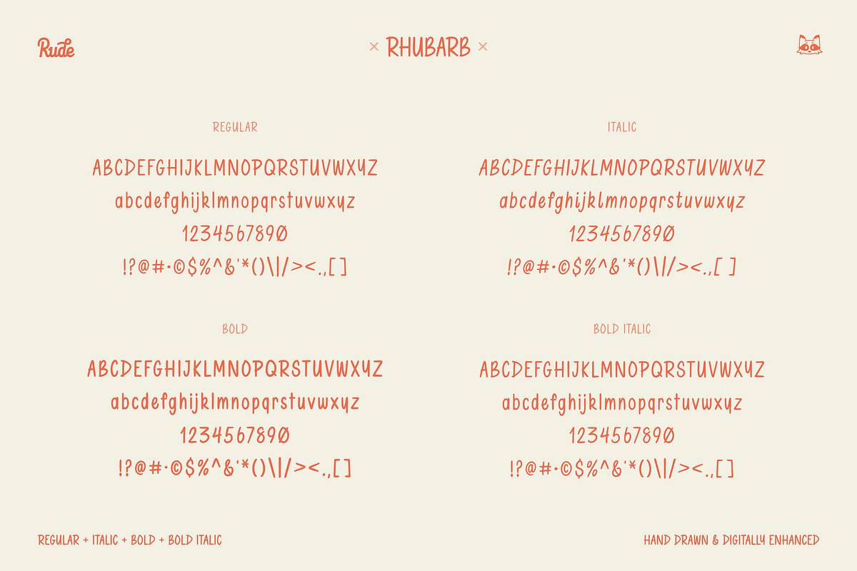 Rhubarb Handwriting Font, a Handwritten Font by bryrude (Photo 4 of 5)