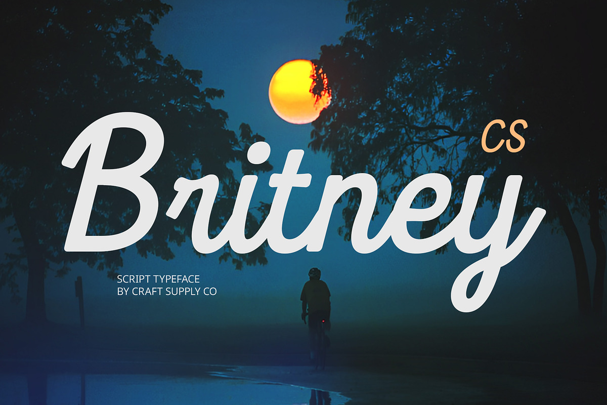 CS Britney – Script Font, a Script Font by Craft Supply Co. (Photo 1 of 8)