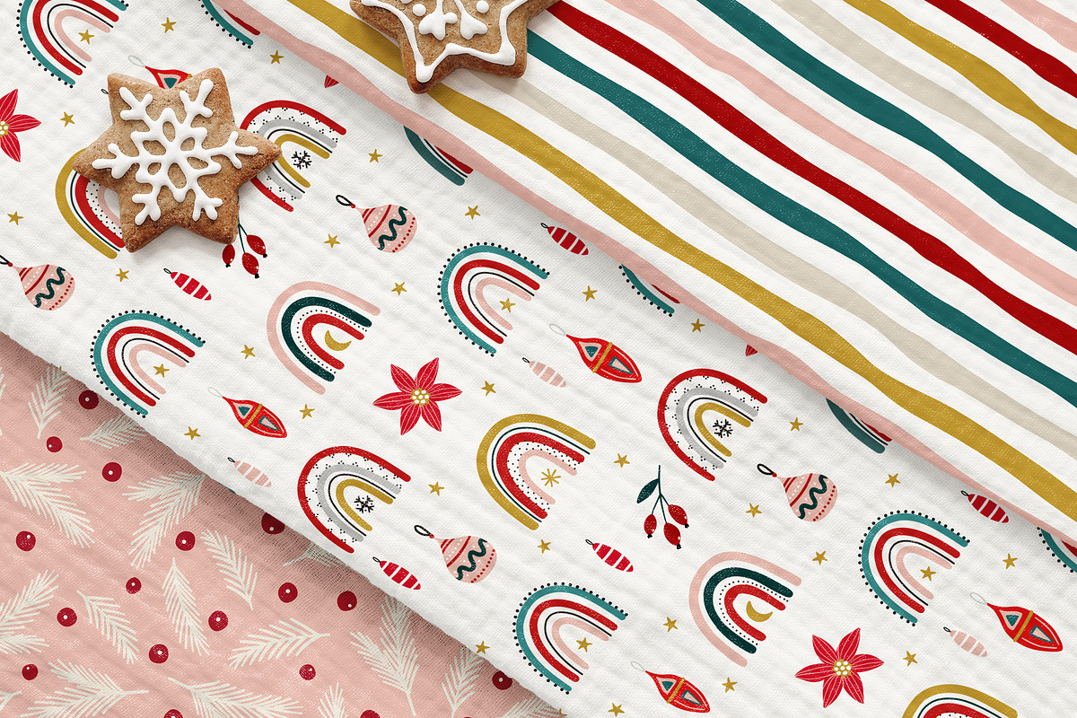 Floral Christmas clipart & pattern, an Animal Illustration by Cozy pattern shop (Photo 5 of 14)