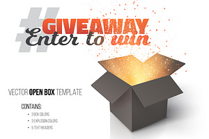 Giveaway Competition Vector Template