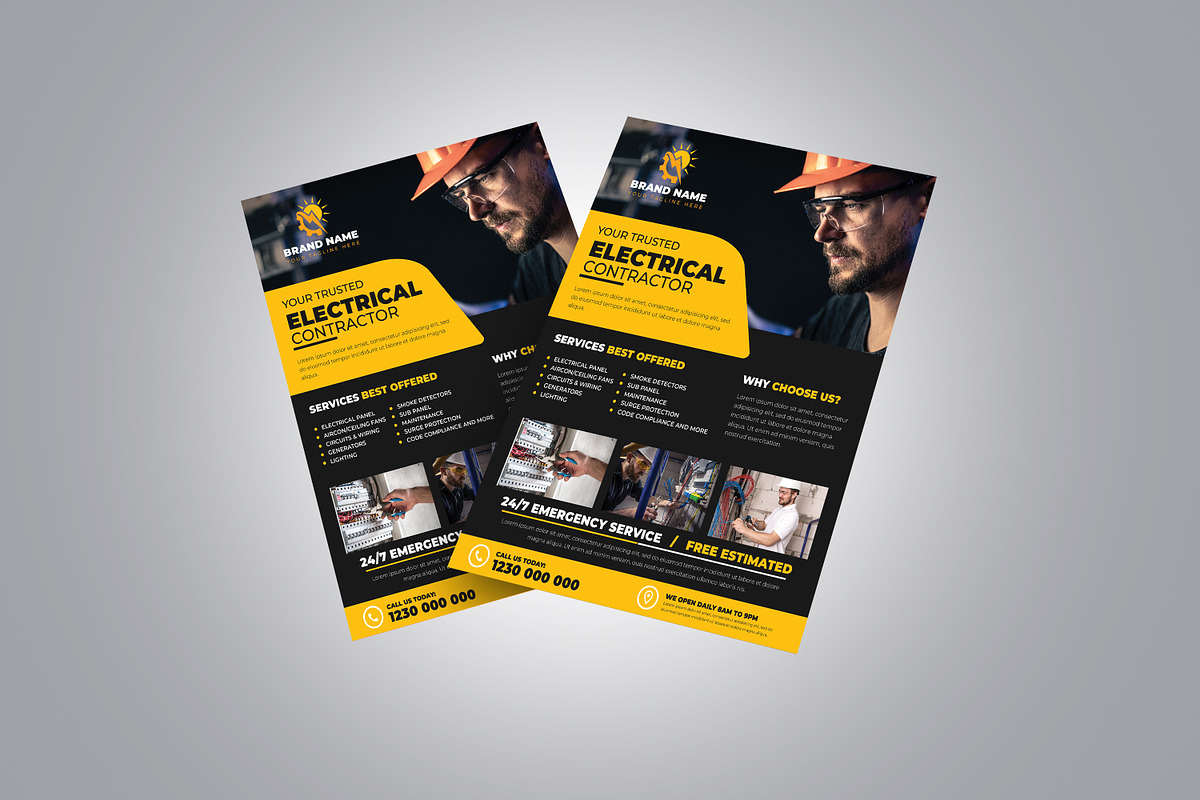 Electrical Service Flyer, a Flyer Template by Designscozy