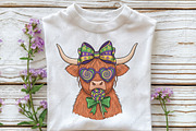 Mardi Gras Lollipop Highland Cow PNG, an Illustration by CraftArtStudio (Thumbnail 2 of 4)