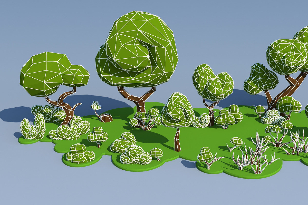 Trees And Bushes, an Environmental 3D Model by Saintpix (Photo 15 of 35)