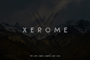 Xerome Display Typeface With Webfont