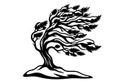 Windblown Tree Silhouette, an Object Graphic by Gfx_Store (Thumbnail 6 of 16)