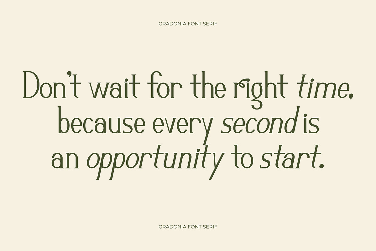 Gradonia -  Serif Typeface Font, a Serif Font by Rishsketch (Photo 9 of 15)