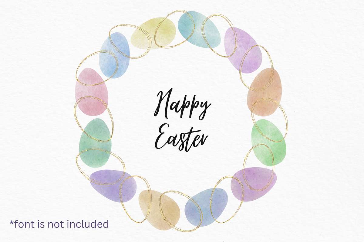 Easter watercolor eggs png, an Object Illustration by Kat Anti (Photo 6 of 6)