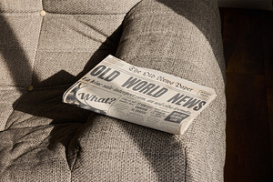 Mockup Of Folded Newspaper