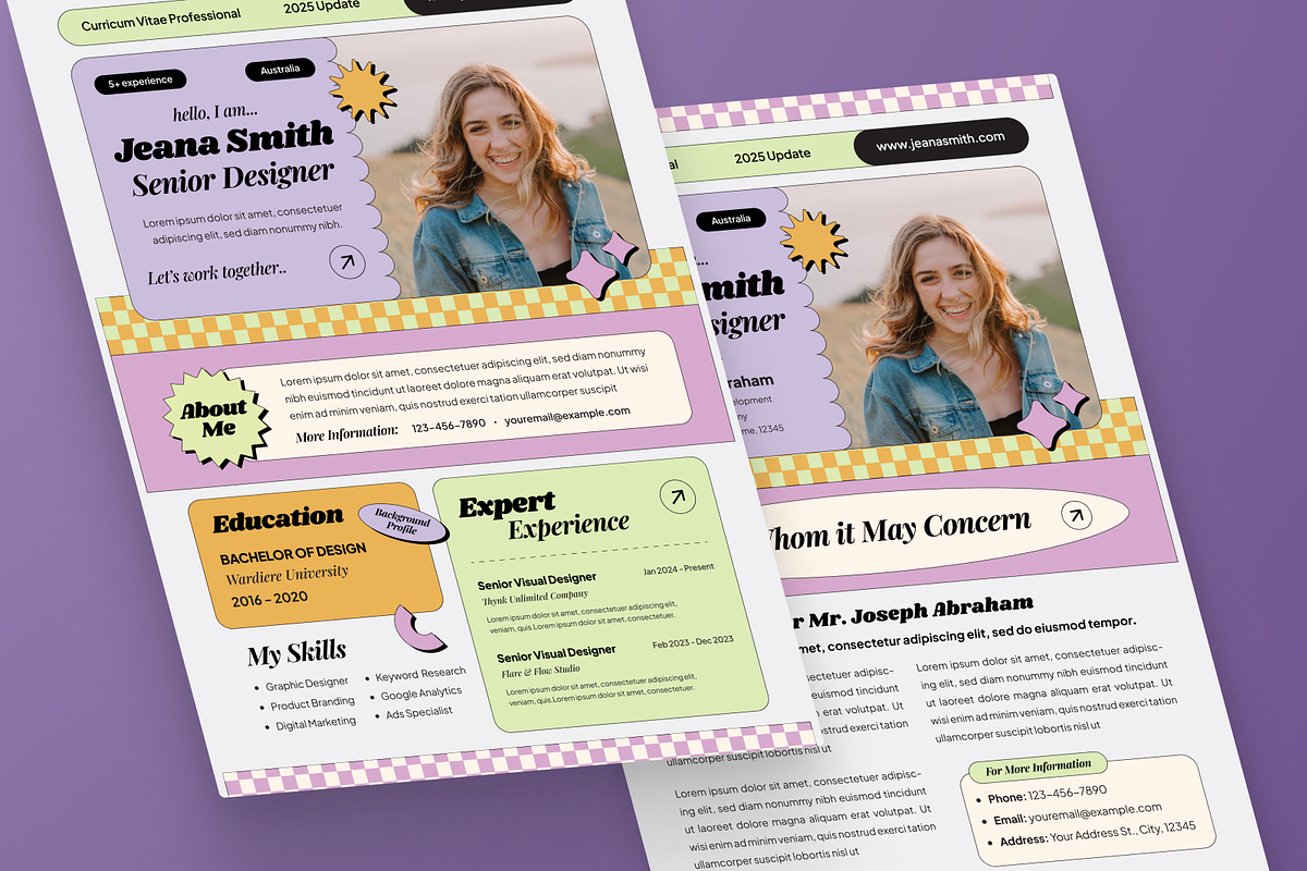 Radiant Spectrum CV Resume, a Resume Template by MMPixelCraft (Photo 6 of 6)