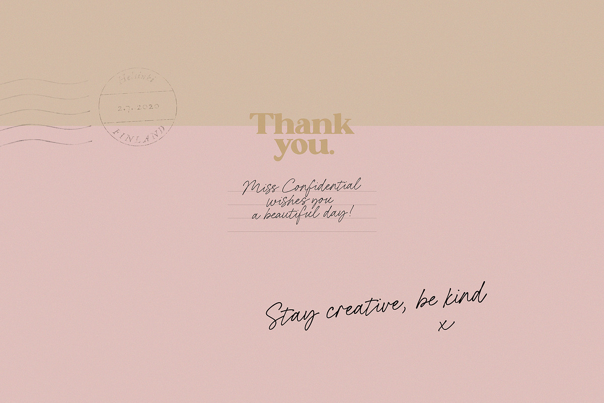 Miss Confidential handwritten font, a Handwritten Font by Minna Kaario (Photo 12 of 13)