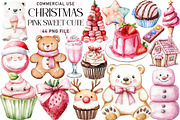 Pink Sweet Cute Christmas Clipart, an Illustration by Daily.Designs (Thumbnail 1 of 5)