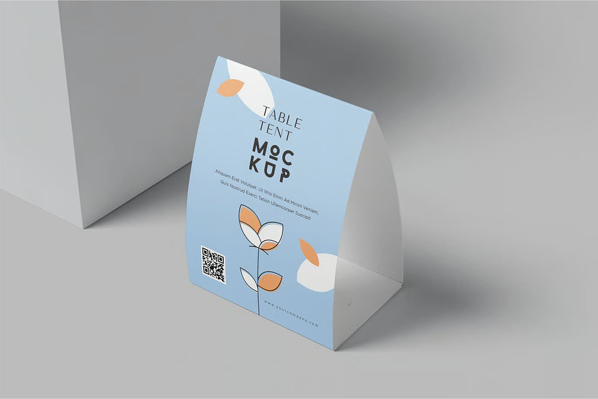 Realistic Luxury Table Tent Mockup, an Advertising Mockup by megostudi0 (Photo 2 of 6)