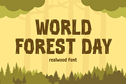 Realwood - Display Font, a Sans Serif Font by Sronstudio (Thumbnail 4 of 18)