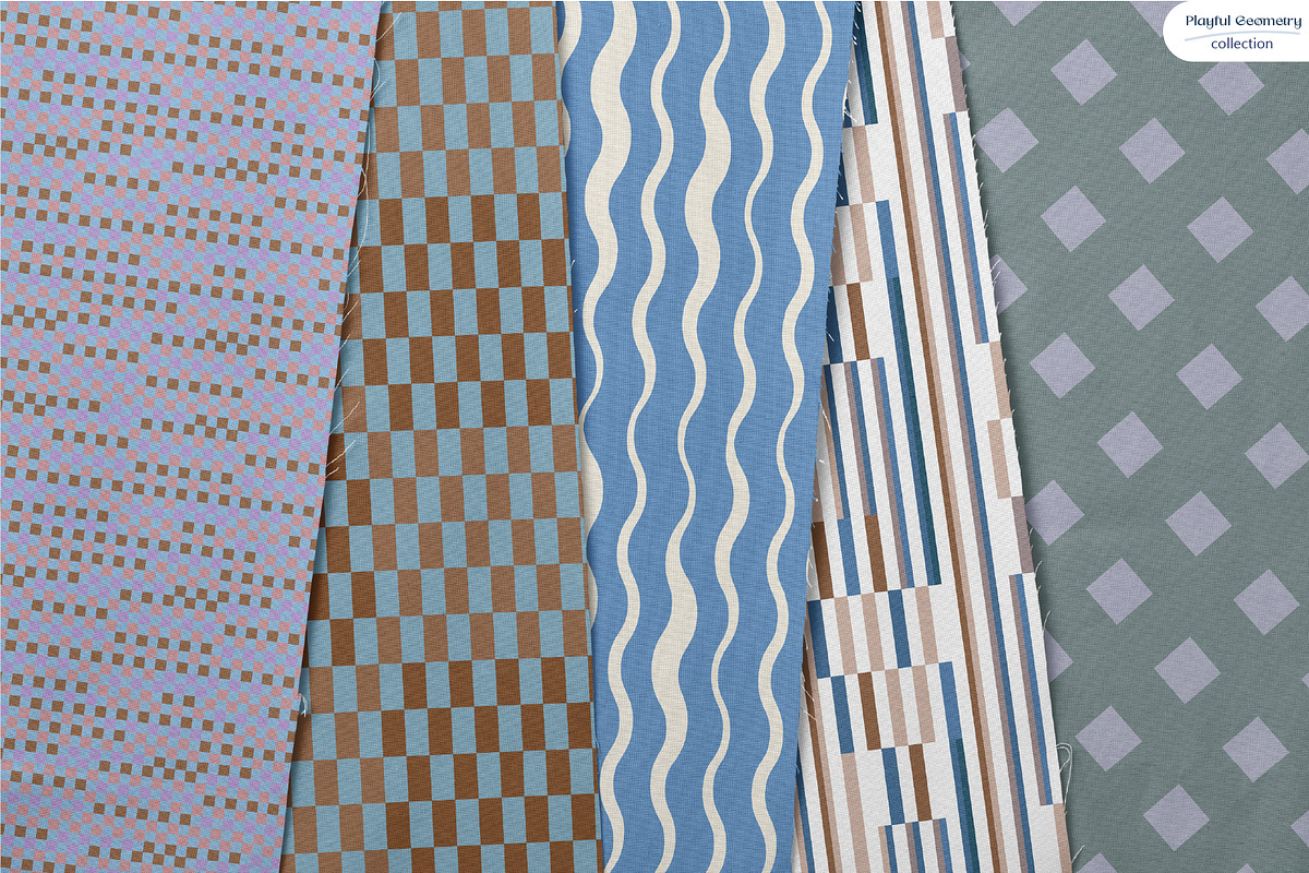 Playful Geometry - Pattern Bundle, a Pattern Graphic by InaCorart (Photo 4 of 17)