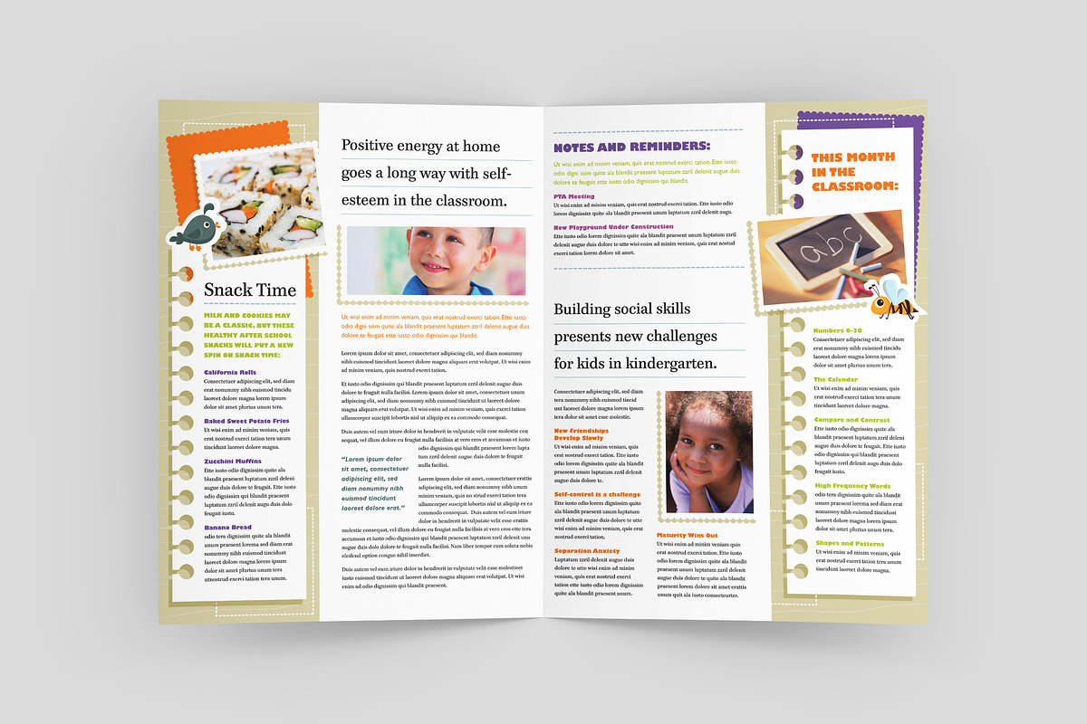 Kindergarten Newsletter Template, a Magazine Template by StockLayouts (Photo 2 of 4)