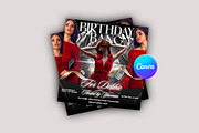 Glam Red Dress Birthday Bash Flyer, a Flyer Template by Posterfello (Thumbnail 2 of 4)