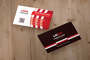 Red and white business card template, a Business Card Template by Vitoria's Collection (Thumbnail 2 of 3)