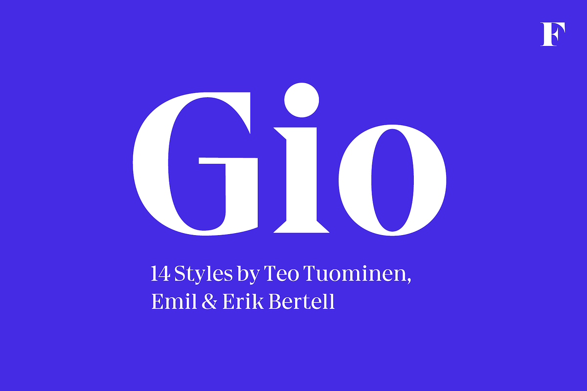 Gio -Intro offer 60% off!, a Serif Font by Fenotype (Photo 1 of 15)