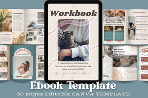 60-Page Canva Ebook workbookTemplate, a Templates & Theme by iloveTemplate