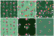 48 vector floral patterns, a Pattern Graphic by Alena Stoyko design (Thumbnail 6 of 19)