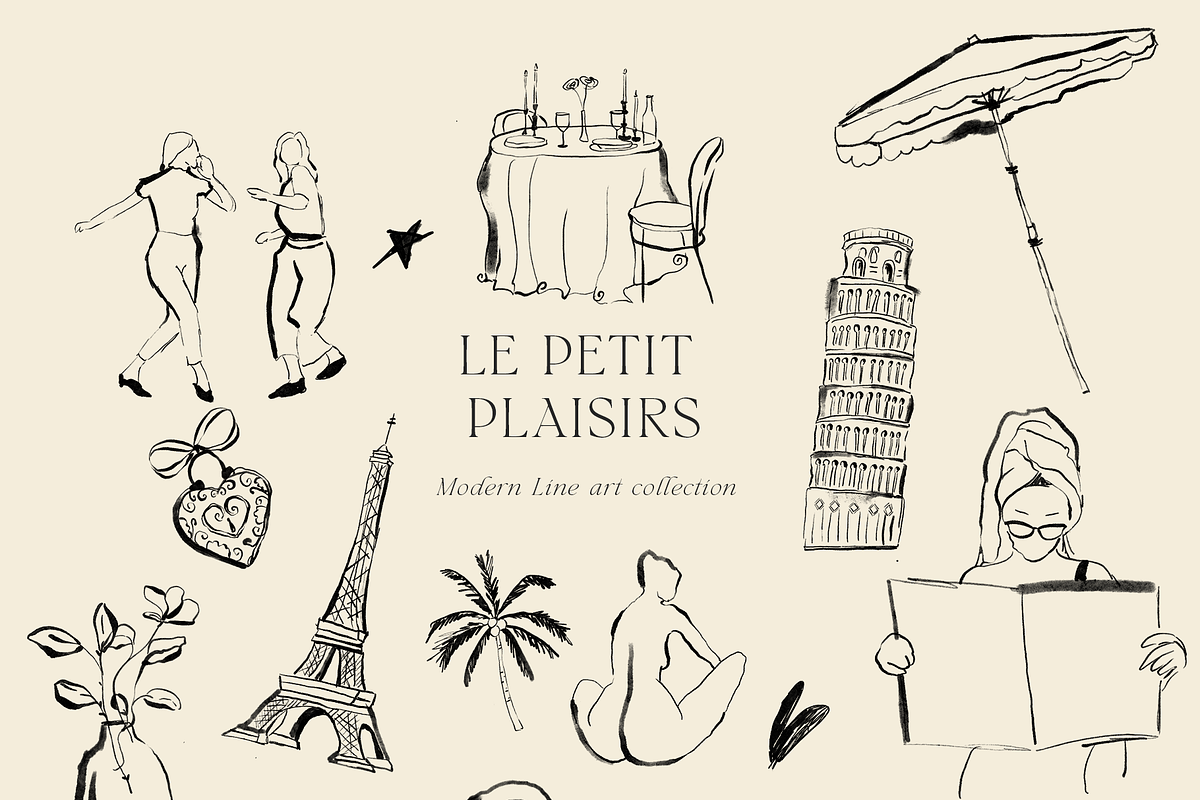 Ink dolce vita womanhood line art, an Object Illustration by Grace Noboa Illustrations (Photo 6 of 17)