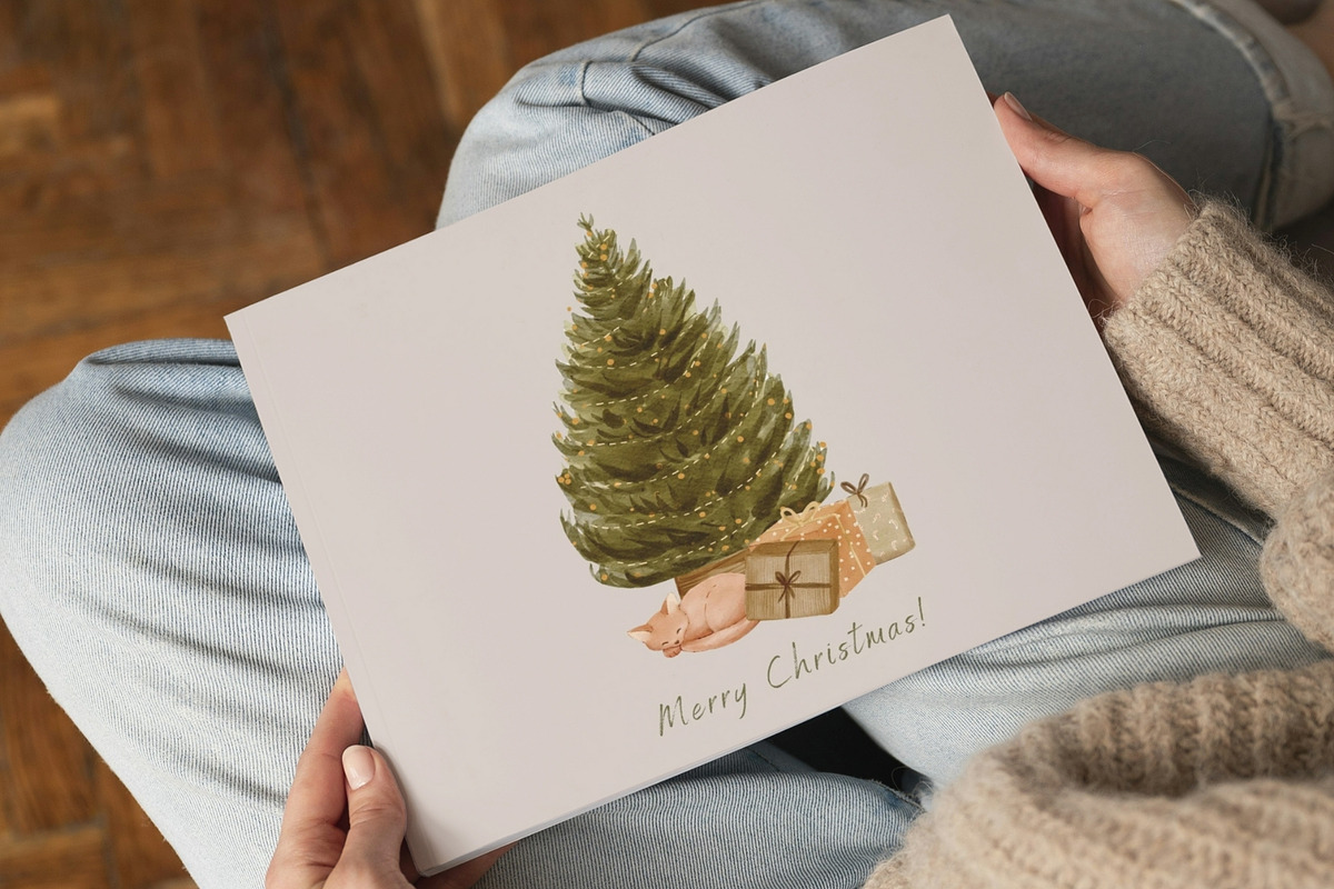 Watercolor Christmas Tree Scenes, a Person Illustration by Jenteva Art (Photo 11 of 15)
