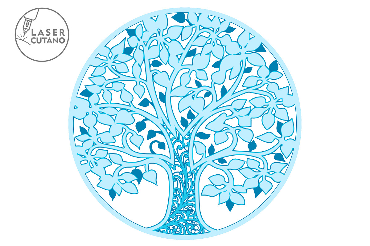Tree Onelayer Template, Wall Decor, a Templates & Theme by LaserCutano (Photo 3 of 6)