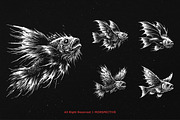 10 Bundle Dark Art Flying Fish Wings, an Illustration by Morspective (Thumbnail 3 of 7)