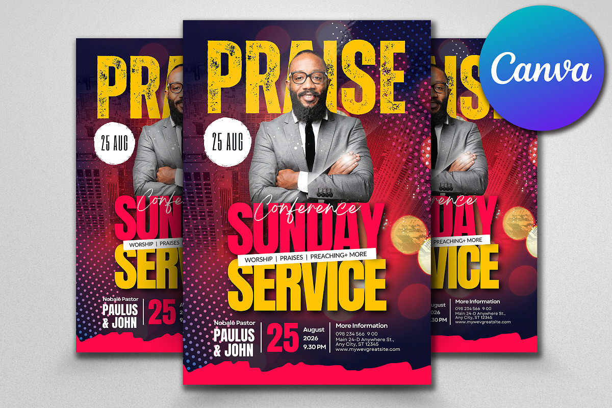 Miracle Friday Church Service Flyer, a Flyer Template by Psd Templates (Photo 1 of 2)