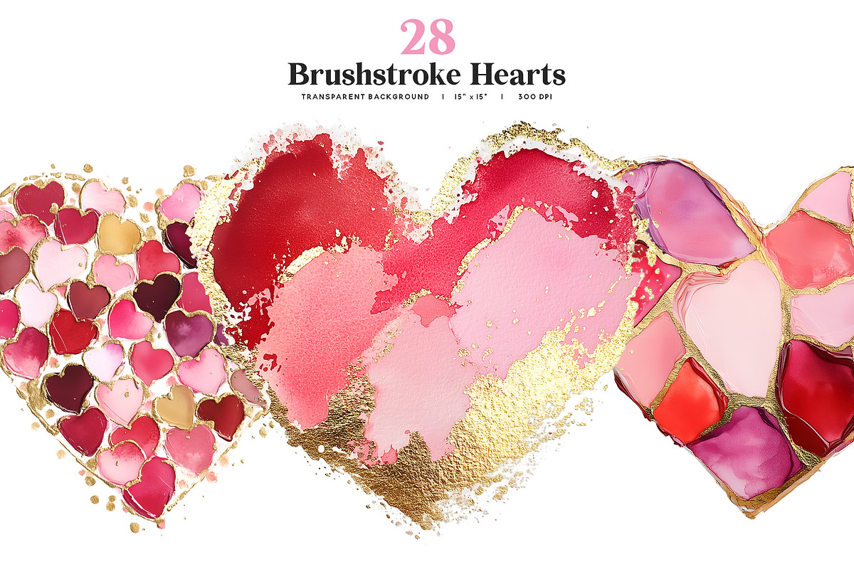 Abstract Brushstroke Valentine Heart, a Seasonal Illustration by Bijou Bay (Photo 1 of 3)