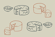 Vector Cheese Graphics, an Illustration by Dorey Kronick Art&Design (Thumbnail 17 of 22)