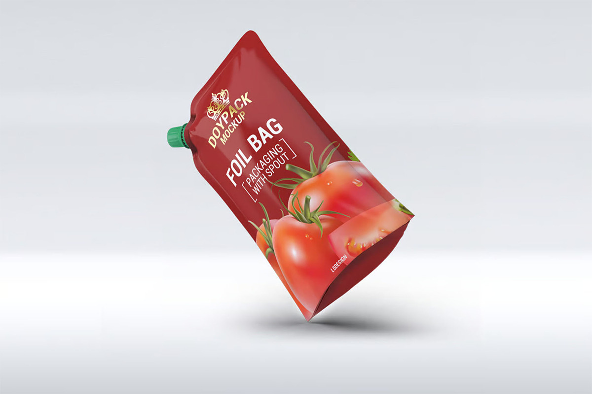 Doypack Foil Bag Mock-Up, a Packaging Mockup by DesignRushMarket (Photo 7 of 8)