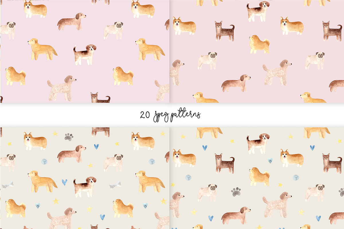Cats and Dogs Patterns, a Pattern Graphic by Slastick (Photo 7 of 7)