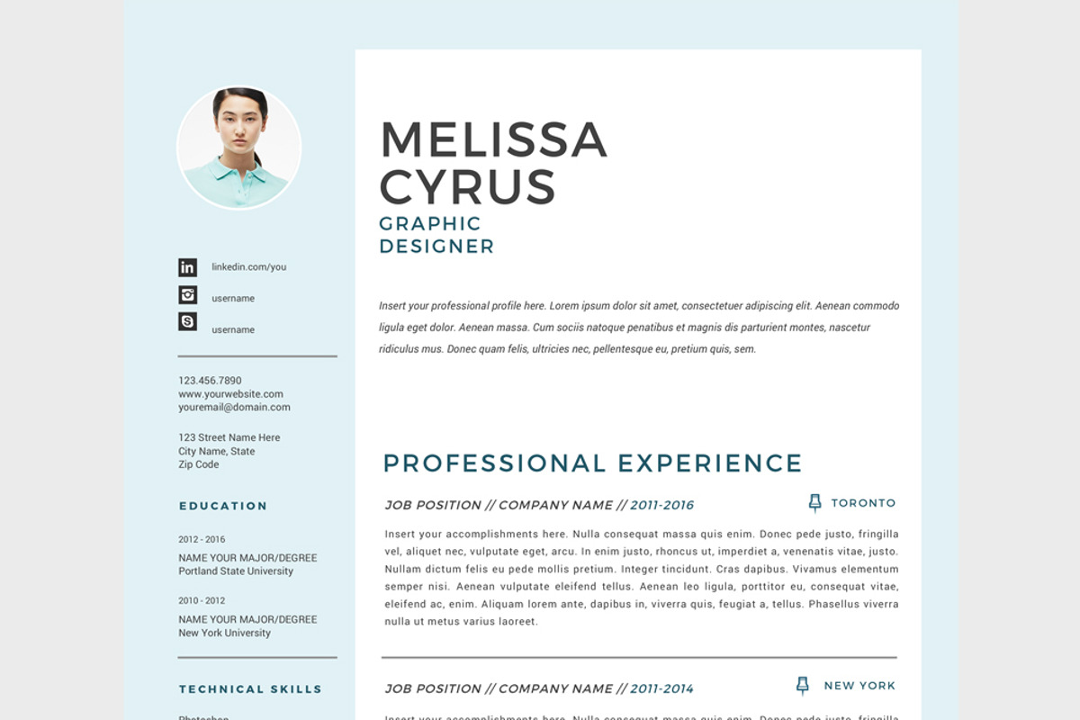 Designer Resume Template /CV, a Resume Template by Resume21 (Photo 4 of 5)