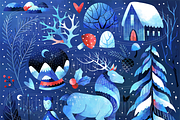 Watercolor Winter Queen Clipart, an Illustration by DigitalArtsi (Thumbnail 2 of 4)