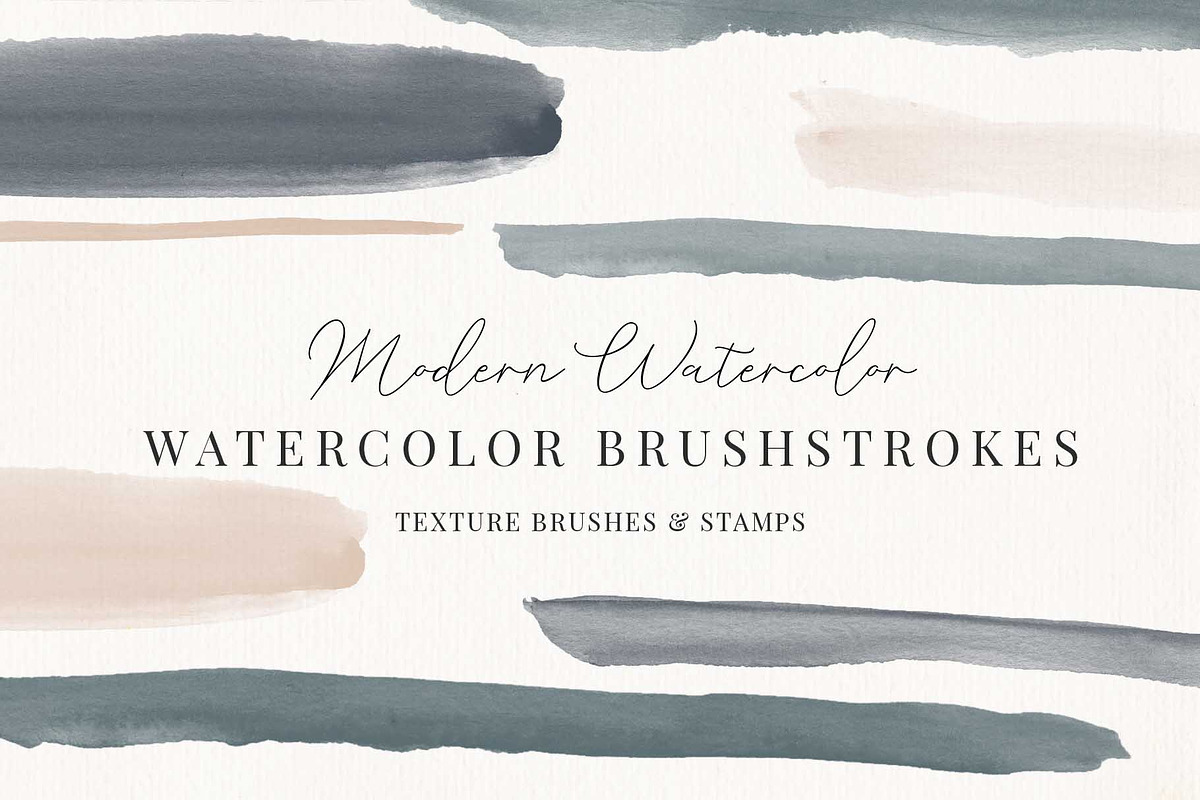 Watercolor Brushstrokes Brush Pack, a Brush Add-On by Chelsea Bromley (Photo 1 of 4)